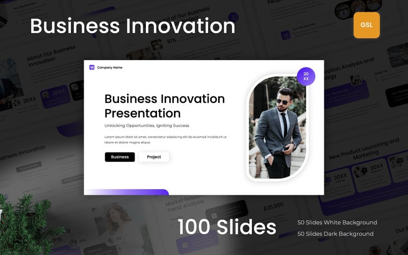 Business Innovation Google Slides Template - TemplateMonster