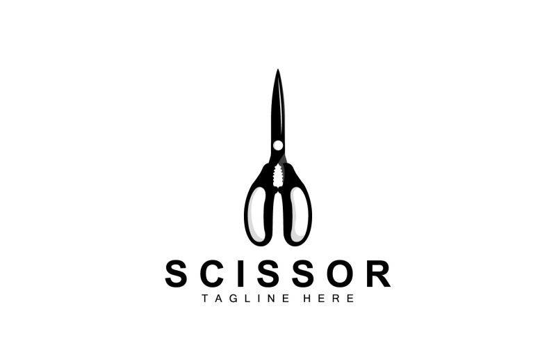 Création de logo de ciseaux vintage vieux simpleV4