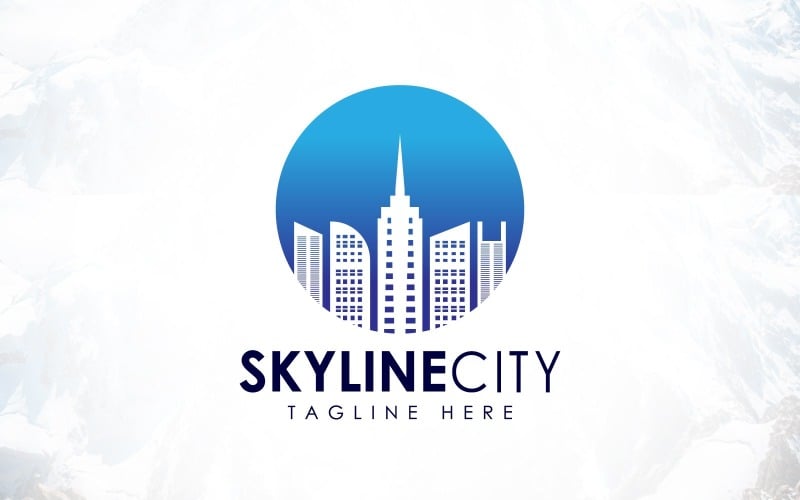 Creative Circle Skyline City Building Logo Design