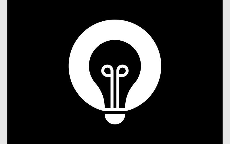 Kreatywne logo pomysłu na żarówkę