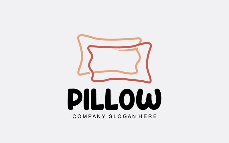 Kussen Logo Bed ontwerpsjabloon VectorV2