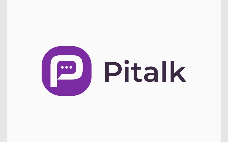 Letter P Chat Talk Toespraak Logo