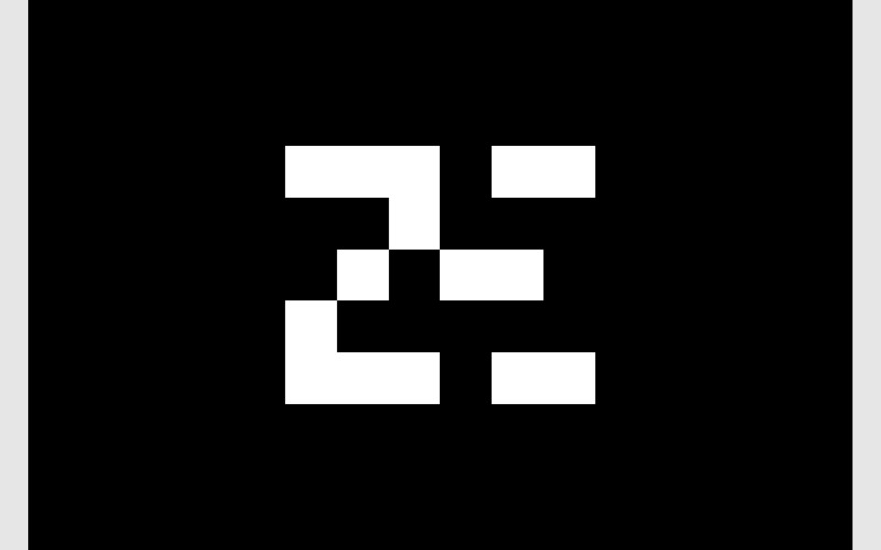 Bokstaven ZE monogram enkel logotyp