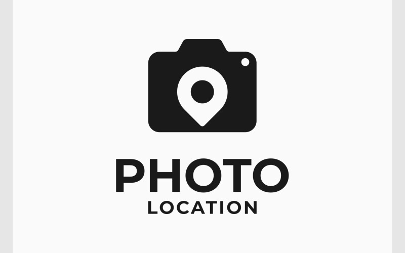Logo della posizione della fotocamera fotografica