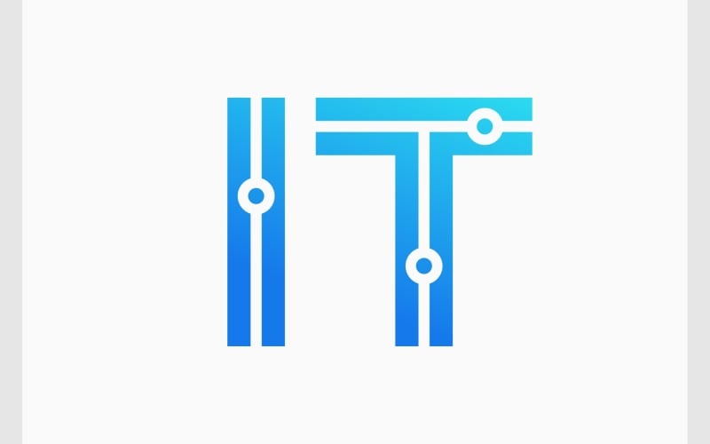 Logotipo da tecnologia da informação de TI