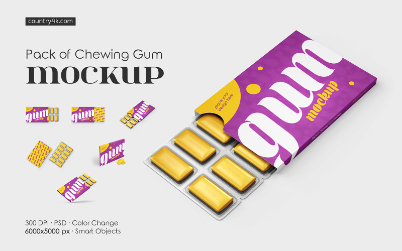 Paquete de juego de maquetas de chicle