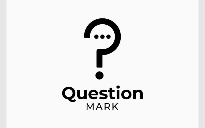 Point d'interrogation parler chat logo