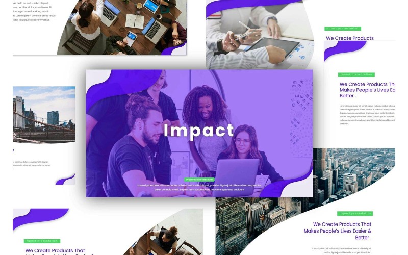 Modelos de apresentação em PowerPoint de impacto