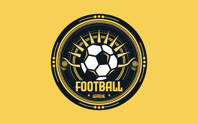 Szablon projektu logo ligi piłkarskiej sportowej
