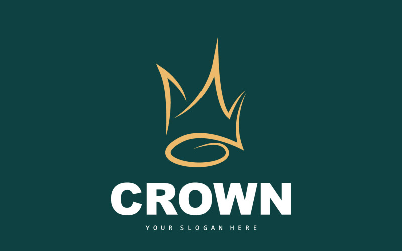 Design de logotipo da coroa simples e lindo luxoV11