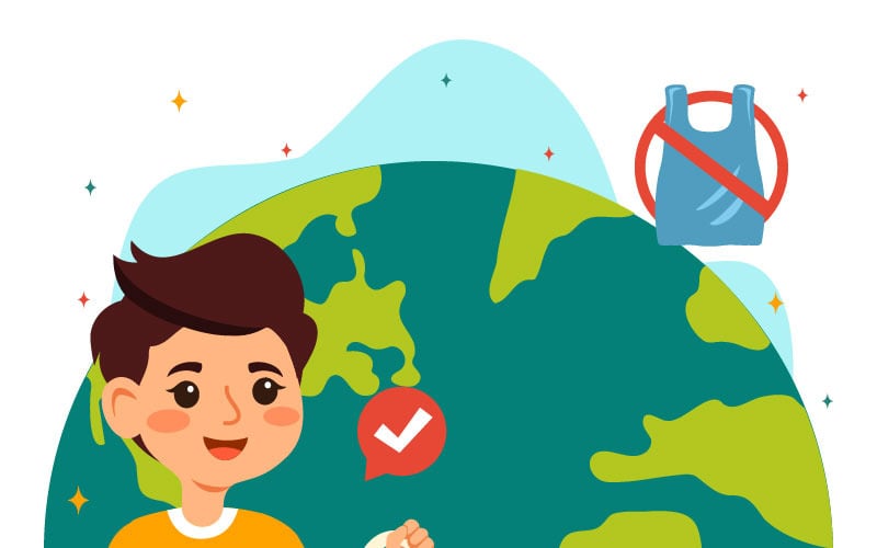 8 International Plastic Bag Free Day Illustration