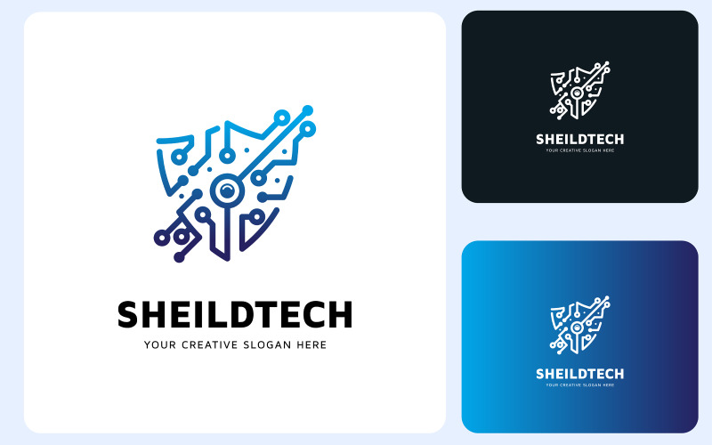 Schild Tech Logo ontwerpsjabloon