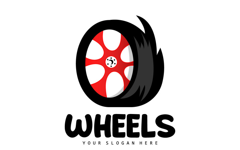 Logo de service de roue de véhicule Automotive DesignV7