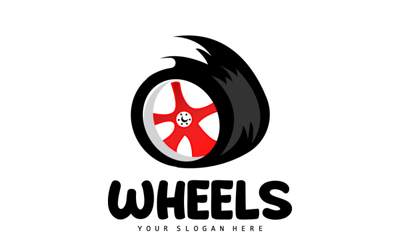 Logotipo de servicio de ruedas de vehículos Diseño automotrizV2
