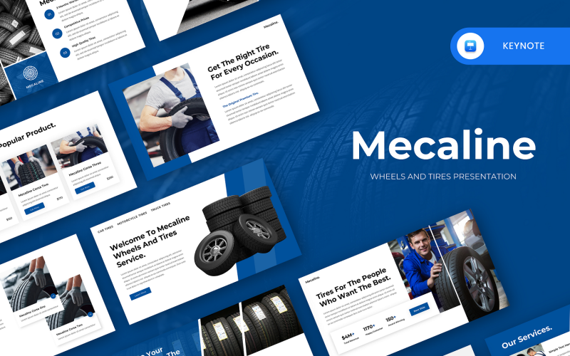 Mecaline – Keynote-Vorlage für Räder und Reifen