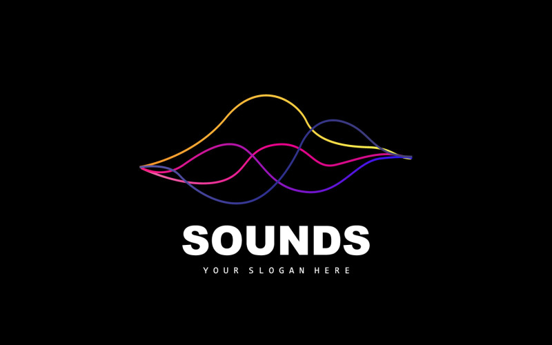 Música de design de equalizador de logotipo de onda sonora V6