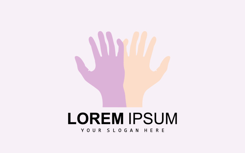 Ręka Logo Zespół pracy zespołowej Firma DesignV17
