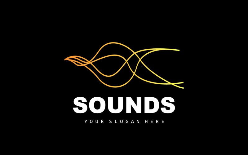 Sound Wave Logo Equalizador Design Música V5