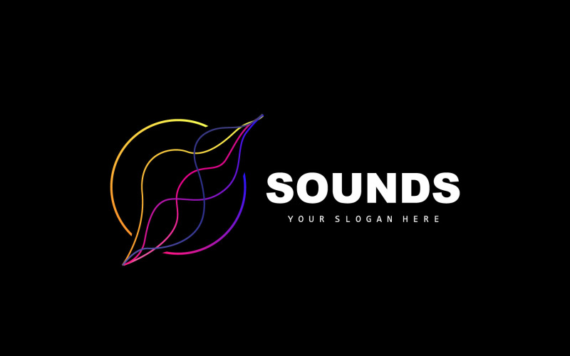 Дизайн эквалайзера с логотипом Sound Wave MusicV11
