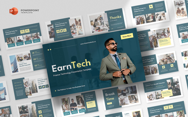 Earntech - Шаблон Powerpoint Fintech