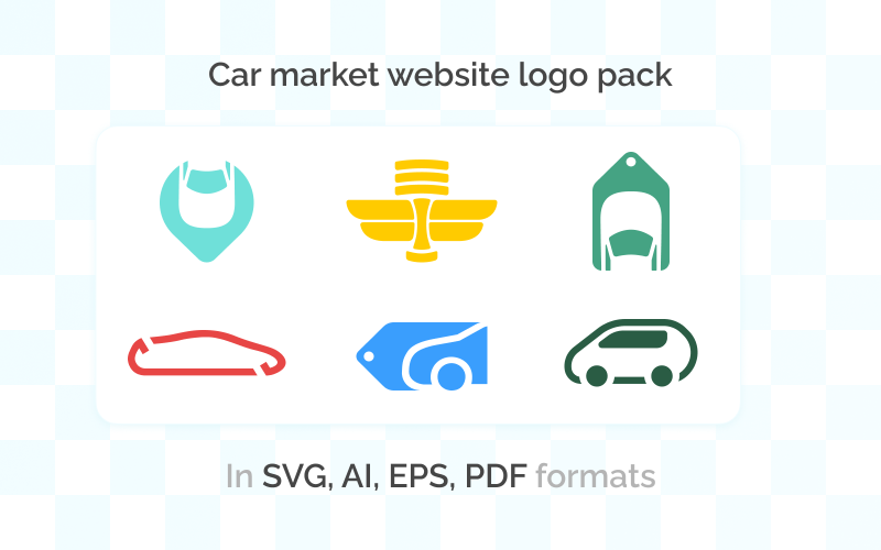 Swapper: paquete de plantillas de logotipos de Car Market con personalización del nombre de la empresa