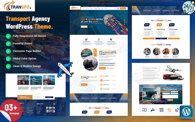 Transfo - Taşıma Acentası WordPress Teması