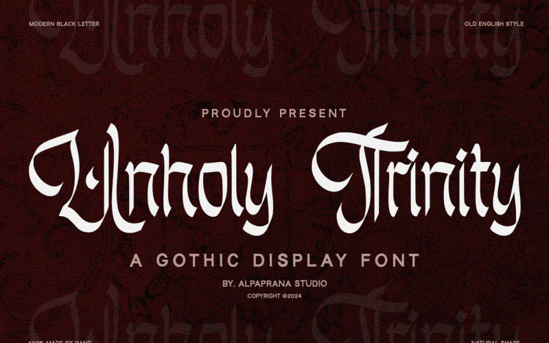 Unholy Trinity - gotický displej