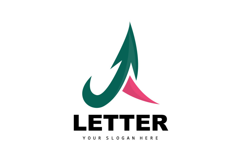 Uma letra logotipo logotipo vetor v9