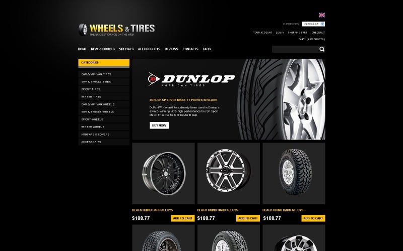 Wheels for Any Road ZenCart Template