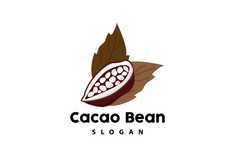 Cacau Bean Logo Design Premium VintageV13