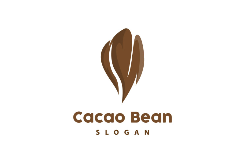 Logo de fève de cacao Premium Design VintageV10