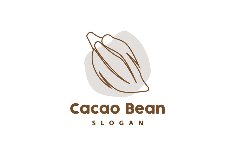 Logo de fève de cacao Premium Design VintageV1