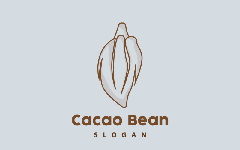 Logo de fève de cacao Premium Design VintageV4