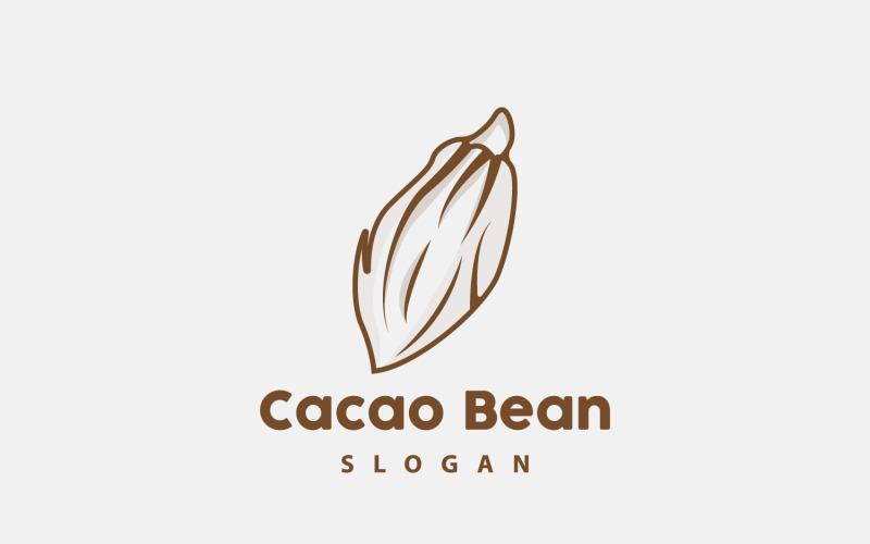 Logo de fève de cacao Premium Design VintageV9