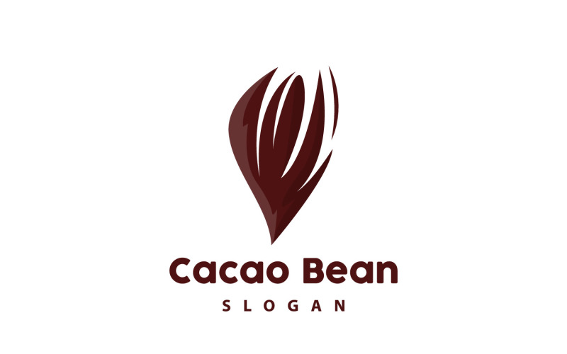 Логотип какао-бобов Премиум-дизайн VintageV8