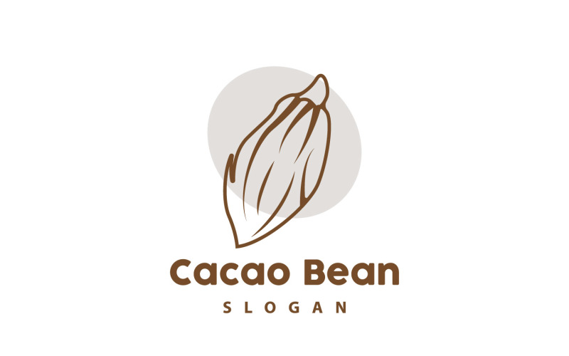 Logotipo De Grano De Cacao Diseño Premium VintageV2