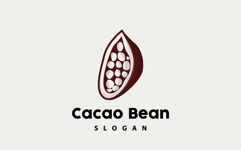 Logotipo De Grano De Cacao Diseño Premium VintageV7