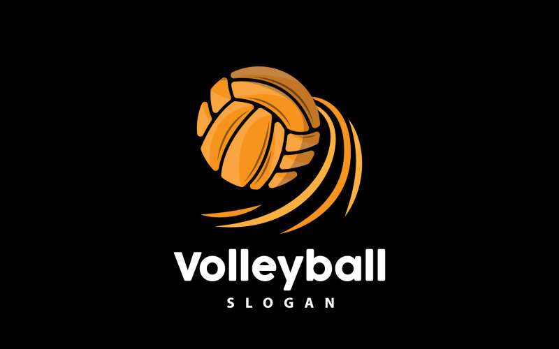 Pallavolo Logo Sport Design semplice IllustrazioneV11