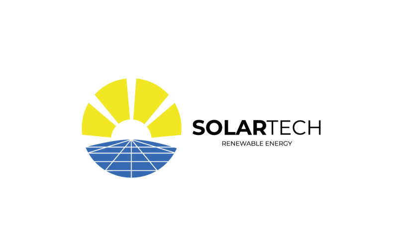 Logo creativo dell'energia solare