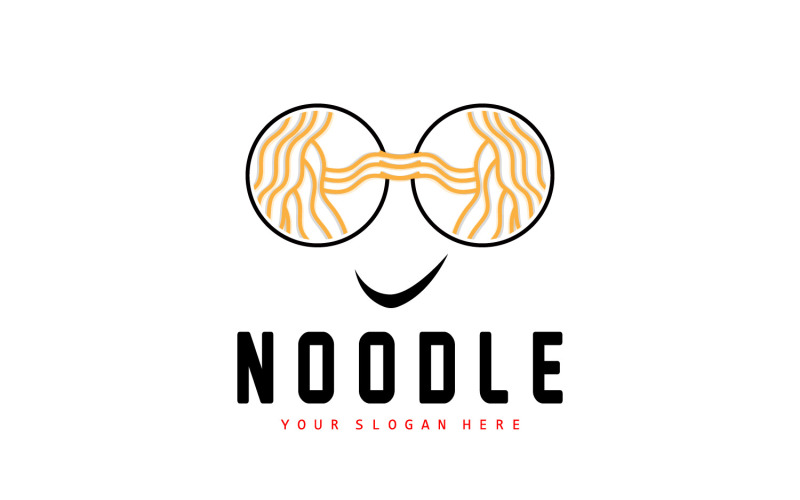 Logo de nouilles Ramen Vector Chinese Food v11