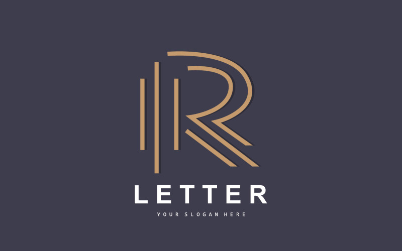 Logo lettre R Logotype vecteur V9