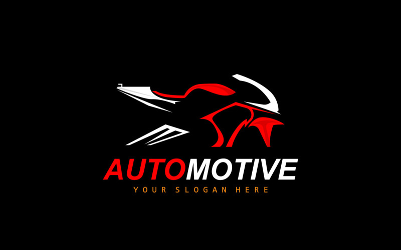 Motorrad-Logo MotoSport Fahrzeug Vektor v2