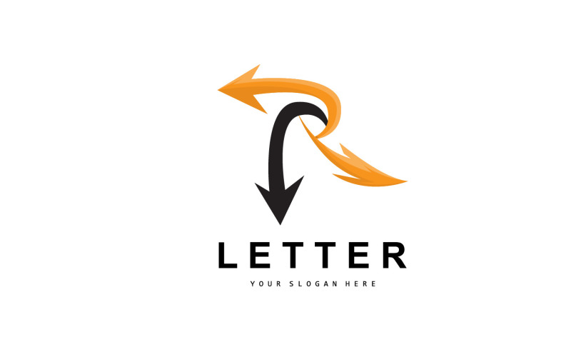 R Letter Logotyp Logotype Vector V1