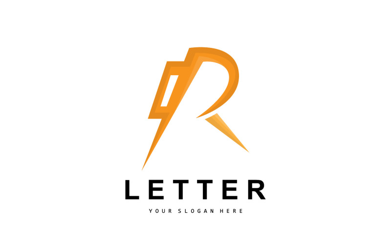 R Letter Logotyp Logotype Vector V6