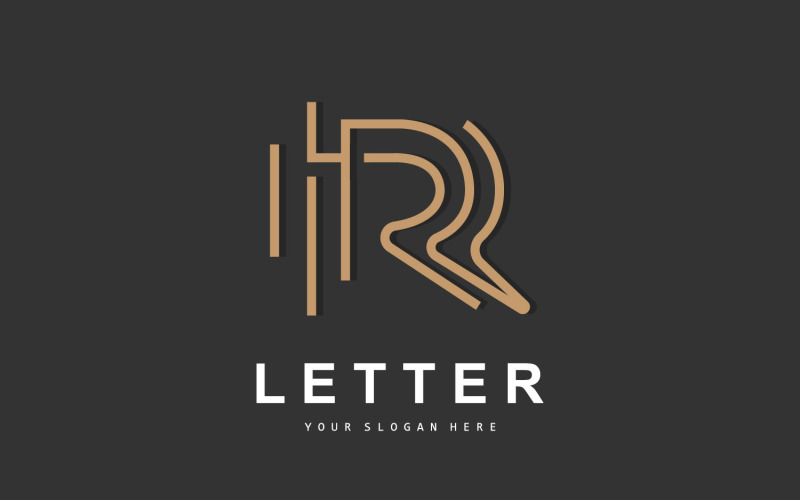 R Lettera Logo Logotipo Vector V7