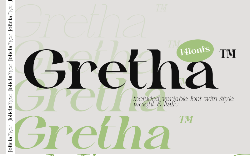 Gretha | 14 Serif Schriftfamilie