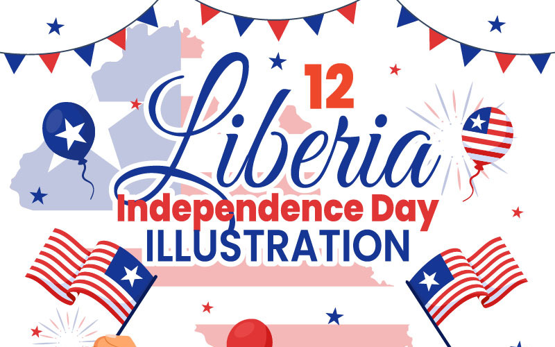 12 Ilustrace Den nezávislosti Libérie