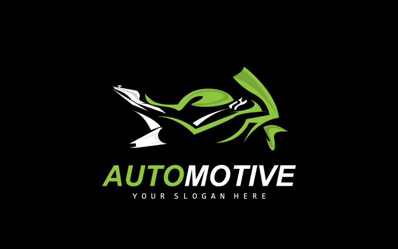 Мотоцикл логотип MotoSport транспортного засобу вектор V15