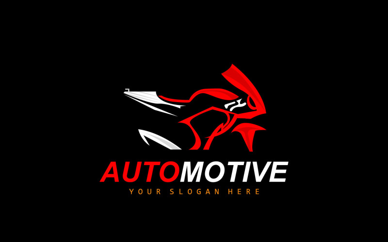 Motorcycle Logo MotoSport Vehicle Vector  V20