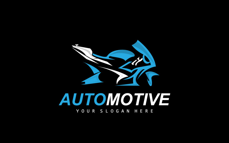 Motorrad-Logo MotoSport Fahrzeugvektor V16